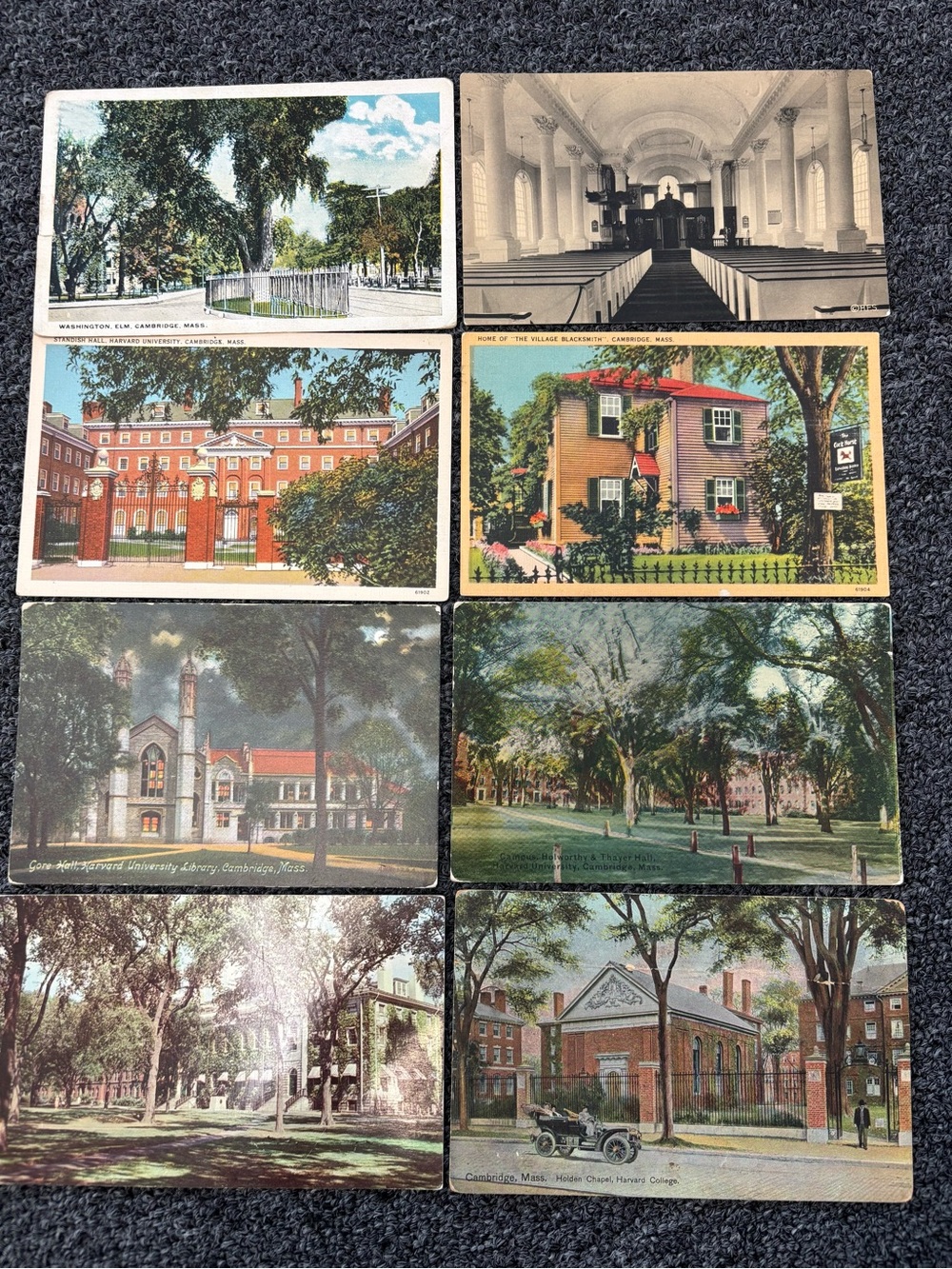 Vintage Harvard & Cambridge, MA Postcard Lot - Colorful Campus Scenes 38 Total